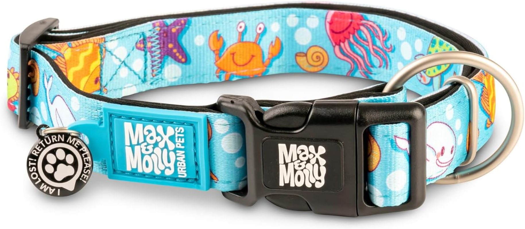 Max & Molly Smart ID Dog Collar - Blue Ocean - X-Small image number 5