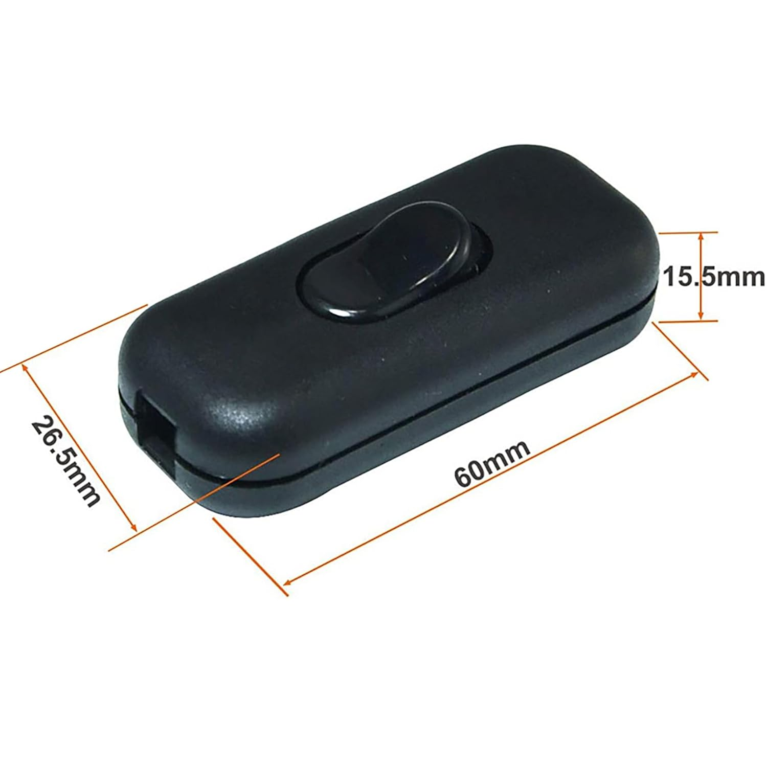 Tunghey 6Pack Inline Cord Switch, On-Off DPST Control Lamp Switch for Bedroom Table Lamp Desk LED Lights image number 3