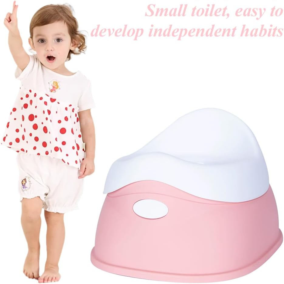 Toddler Toilet Training Potty Chair, Potty Topper Stepstool, Training Seat with Slip-Resistant Base, Travel Potty Chair for Toddlers 18 Months & above (Pink) image number 6