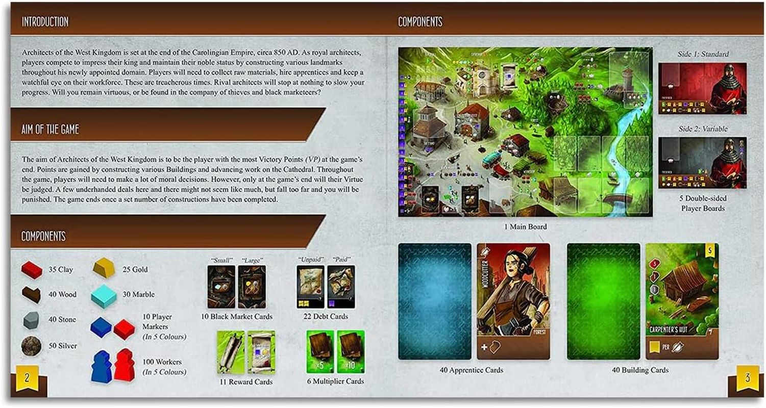 Meeple Architects of the West Kingdom 1-5 Players 60-80 Min Age: 12+ image number 1