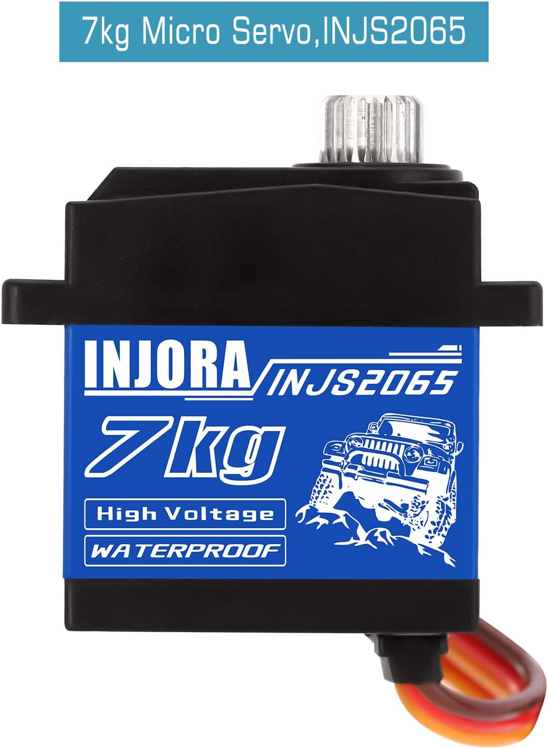 INJORA 7KG 2065 Digital Servo Waterproof High Voltage Sub-Micro Shift Servo for TRX4M TRX4 TRX6 SCX10 III 1/10 RC Crawler Car,1Pcs