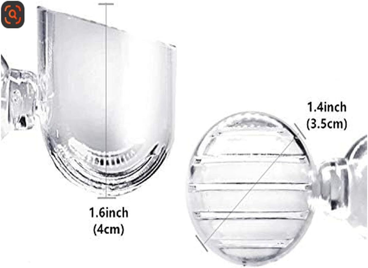 6PCS Fish Tank Aquatic Red Worm Feeder, Acrylic Aquarium Fish Feeder Holder with 6 Suction Cups, Aquarium Clear Acrylic Shelf,Plant Holder for Aquarium Fish Feeding Cups Fish Food Container image number 6