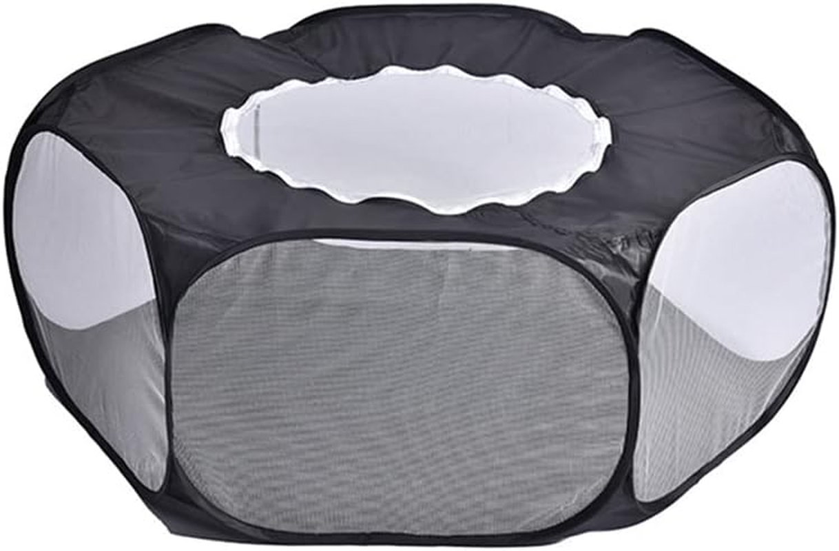 Foldable Pet Playpen Puppy Dog Cat Play Pen Kennels Cage Enclosure Tent Fence AU Black with Cover image number 2