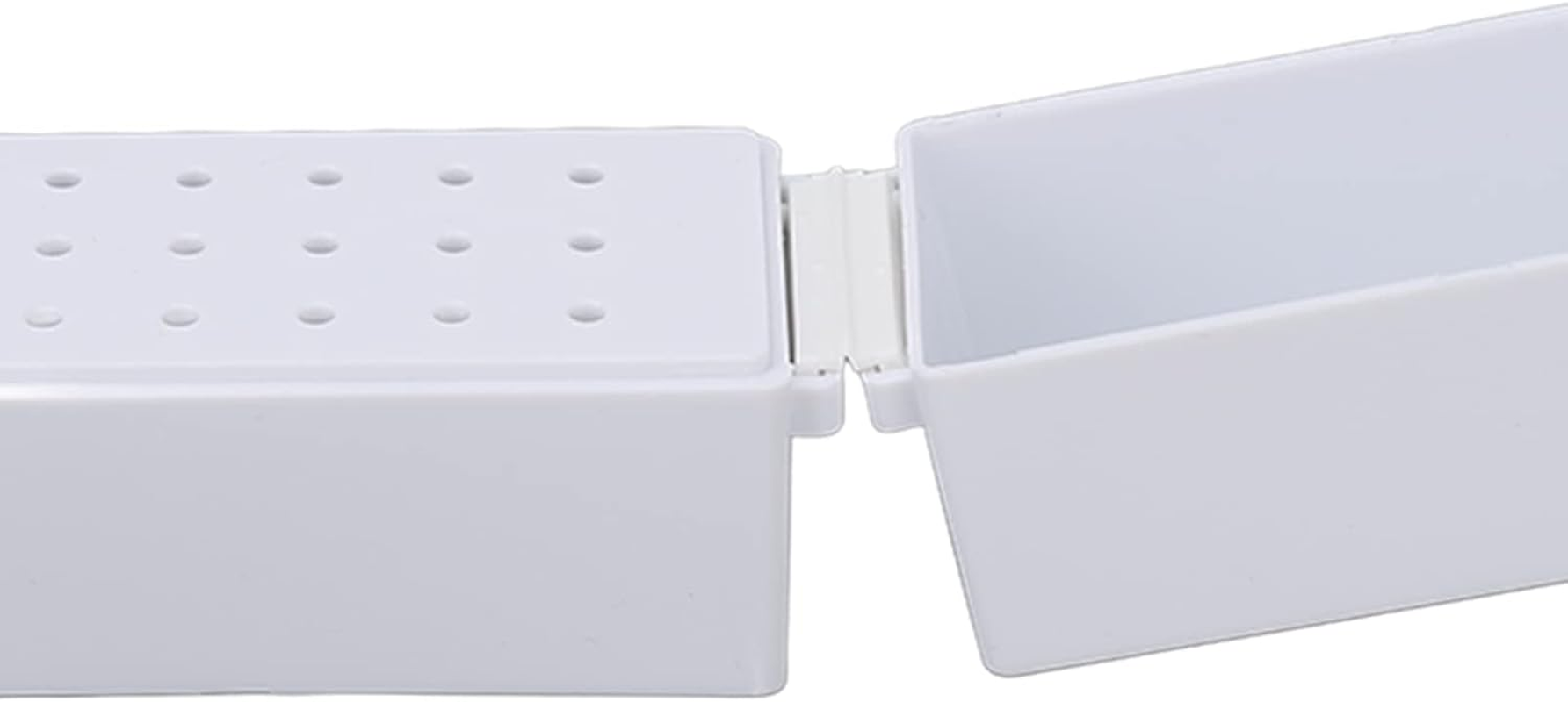 Nail Drill Holder, Nail Display Organiser Box for Nail Drill, Dustproof, Professional 30 Hole Nail Drill Tool Container for Home Use, Nail Salon, White image number 5