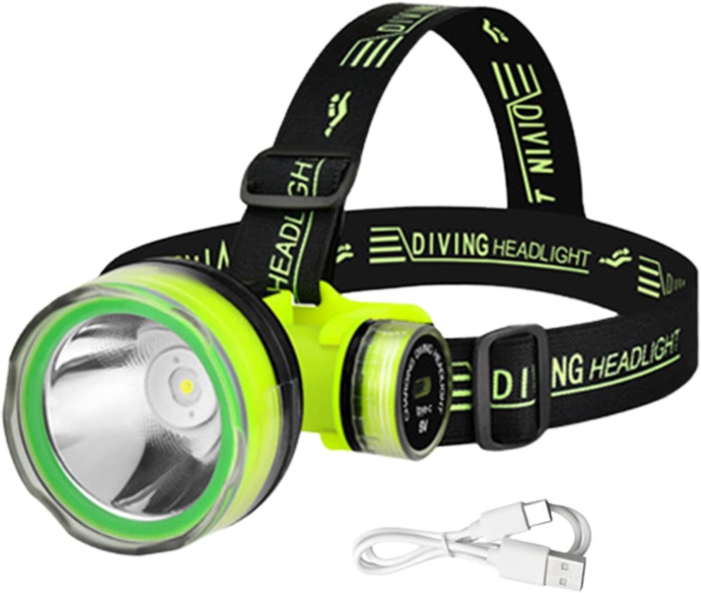 Waterproof LED Head Lamp - Gear Dive Light, Underwater Flashlight Torch | IPX8 USB Rechargeable Lamp, 350M Beam Distance Design, Perfect for Deep Sea Exploration or Night Swimming image number 6