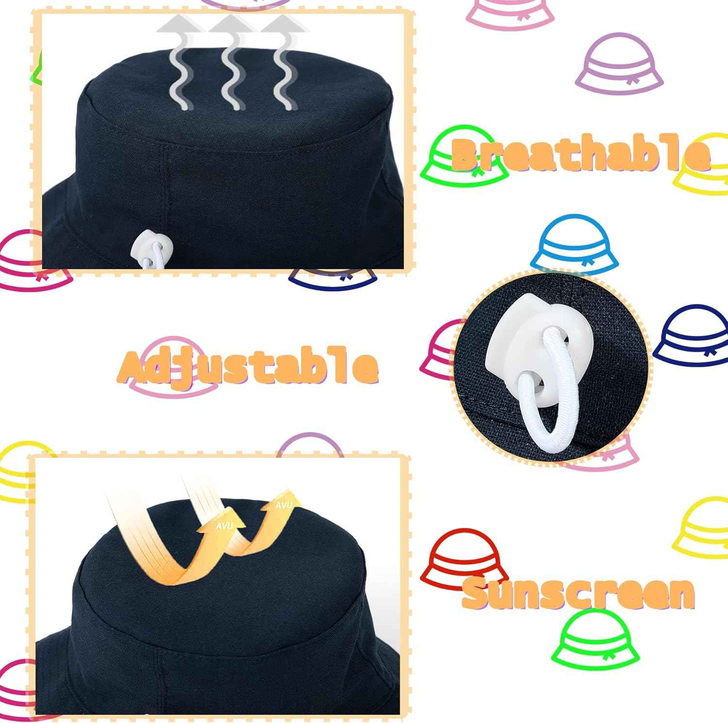 Baby Boy Sun Hat Toddler Summer Protection Beach Hat Toddler Girl Summer Bucket Hat Cotton Linen Baby Hat image number 4