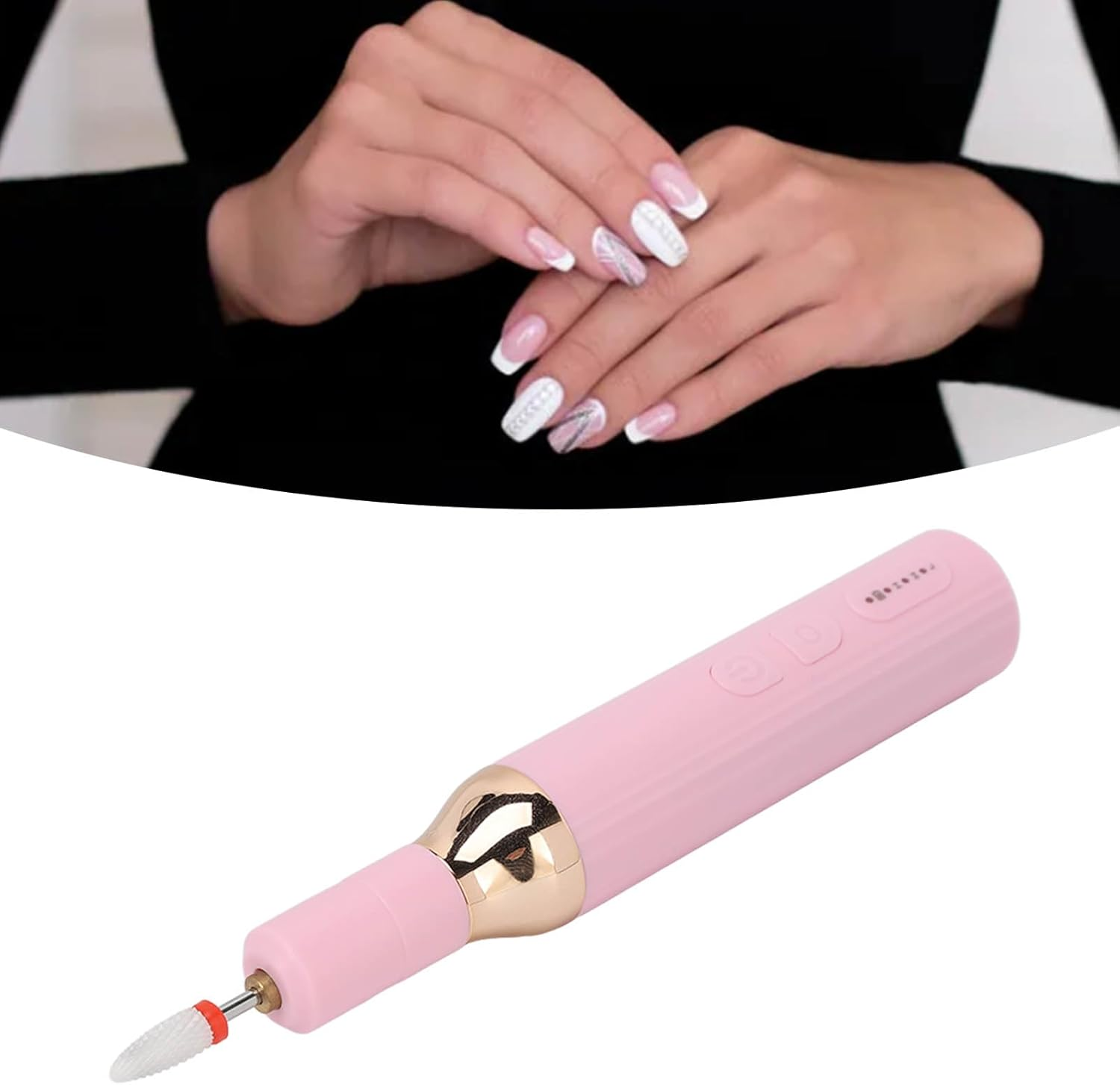 Electric Nail Drill, Nail Polisher, Dual Type C, Rechargeable, Portable, Rechargeable, Nail Polisher, Pen Type, Electric Nail Grinder for Nail Salon, Home, Travel image number 4