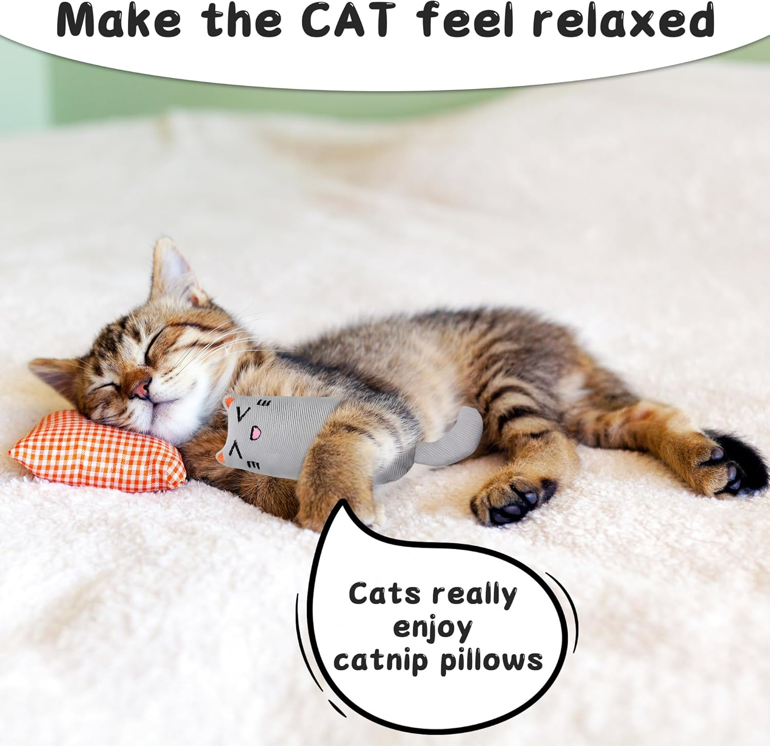 Cat Laser Pointer Toy with Catnip Pillow, Interactive Cat Toy for Indoor Play & Exercise, 1 Pack 2 in 1 LED Pointer Cat Toys for Cat Owners image number 4