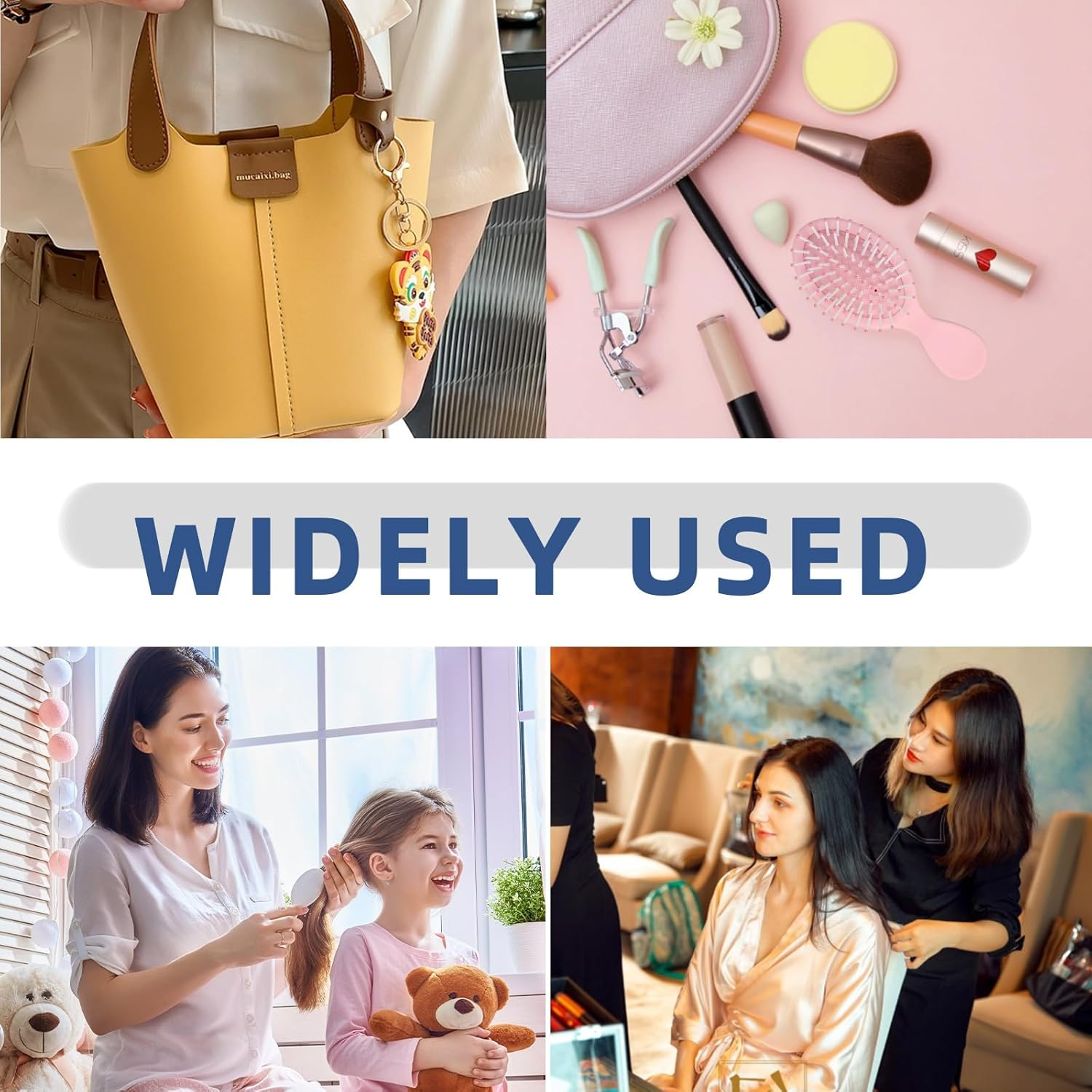 Glarks 12Pcs 13.4 X 5.42Cm Multicolor Mini Hair Brush Assortment Kit, Travel Detangling Brush, Soft Bristles Hair Brush for Most Hair Type, Wet/Dry Hair, Girls/Women/Man image number 5