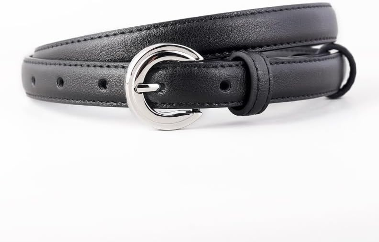 Silver Buckle Belt for Women Belt for Jeans Pants