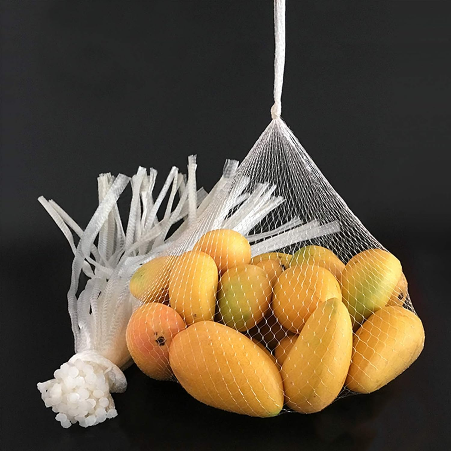 Fruit and Vegetable Mesh Bag 50Pcs, Reusable Produce Bags with Closure, Plastic Net Bags Mesh Grocery Bags for Onion, Seafood, Eggs image number 1