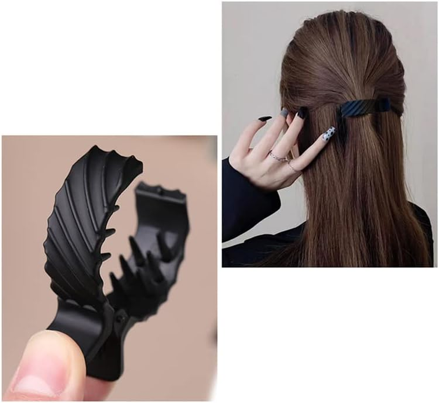 Shark Hair Clips Medium Size Hair Clamps for Girls Matte Hair Claw Clips for Ponytail Hairpin Non Slip Jaw Clips for Hair Styling Accessories for Women 3Pcs image number 3