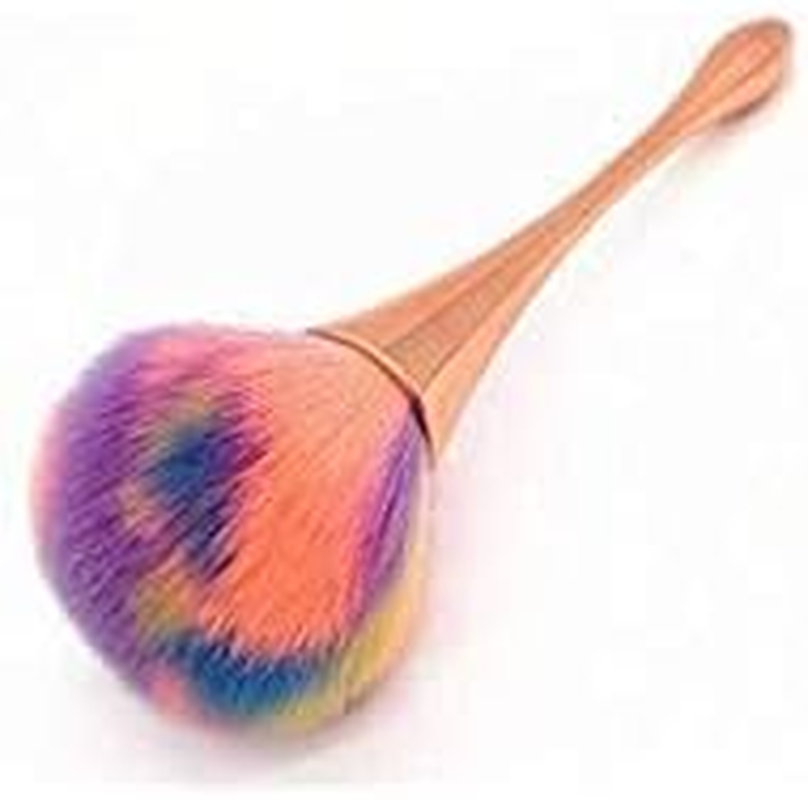 Large Powder Mineral Brush，Foundation Makeup Brush,Powder Brush and Blush Brush for Daily Makeup (Gold-Colorful)