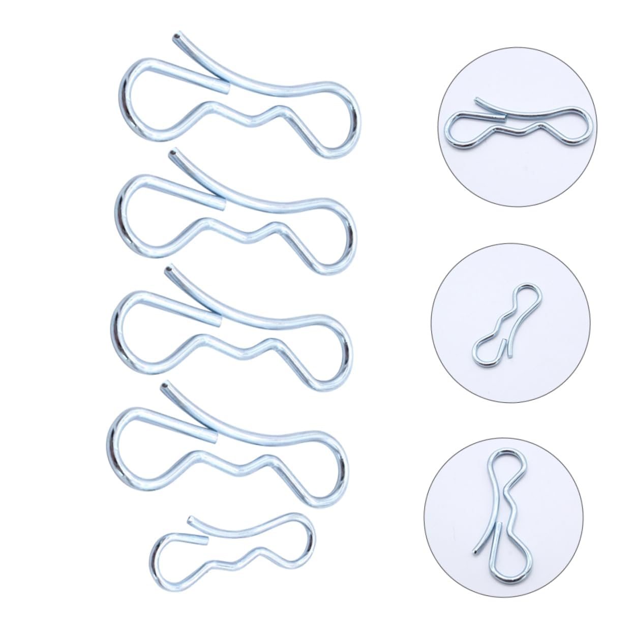 5PCS Durable Bow Tie Lock Cotter Pins - Heavy-Duty Spring Fasteners for Deck Construction & Item Locking - Versatile Clips for Multiple Applications image number 4