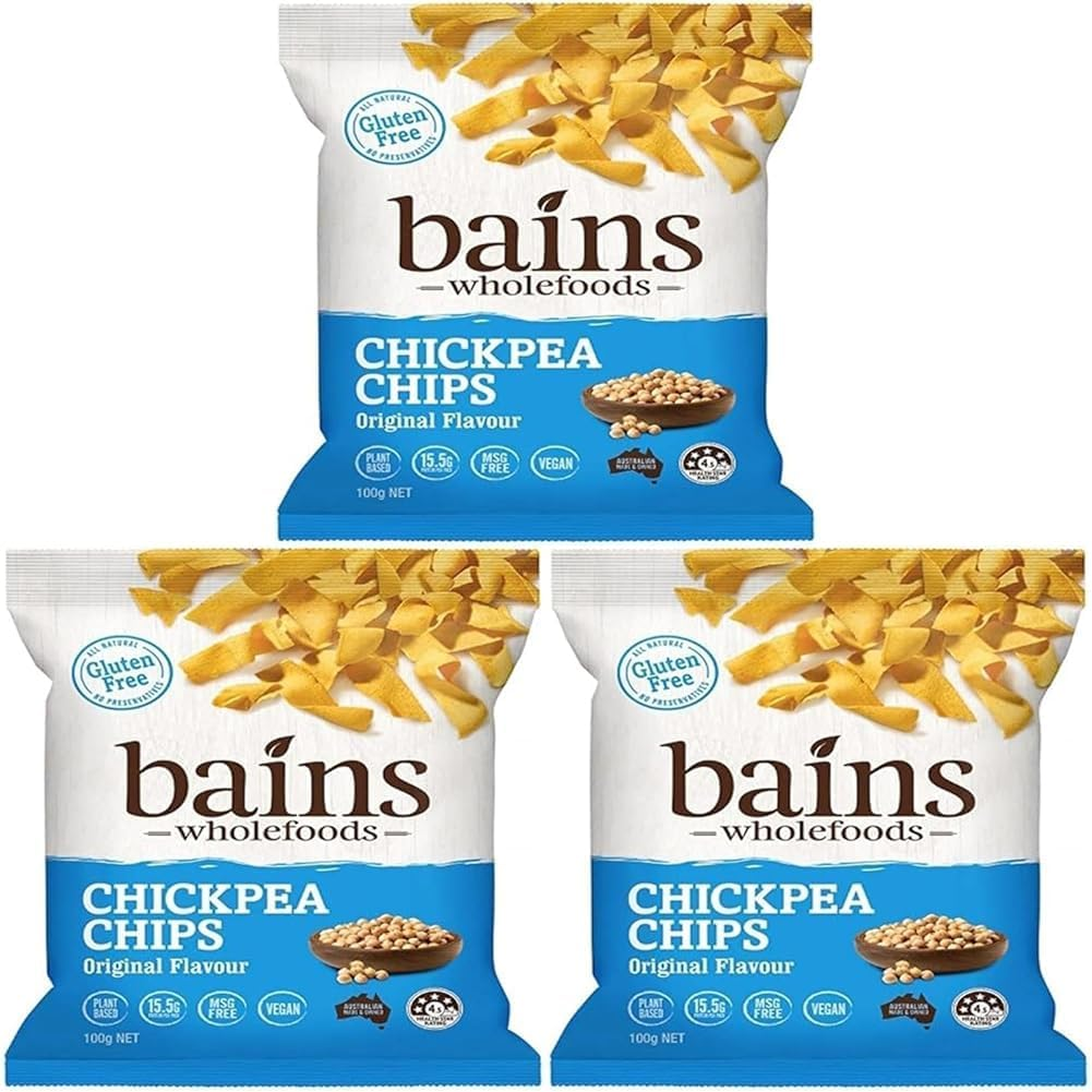 Bains Wholefoods Chickpea Chips Original Flavour, 100 G