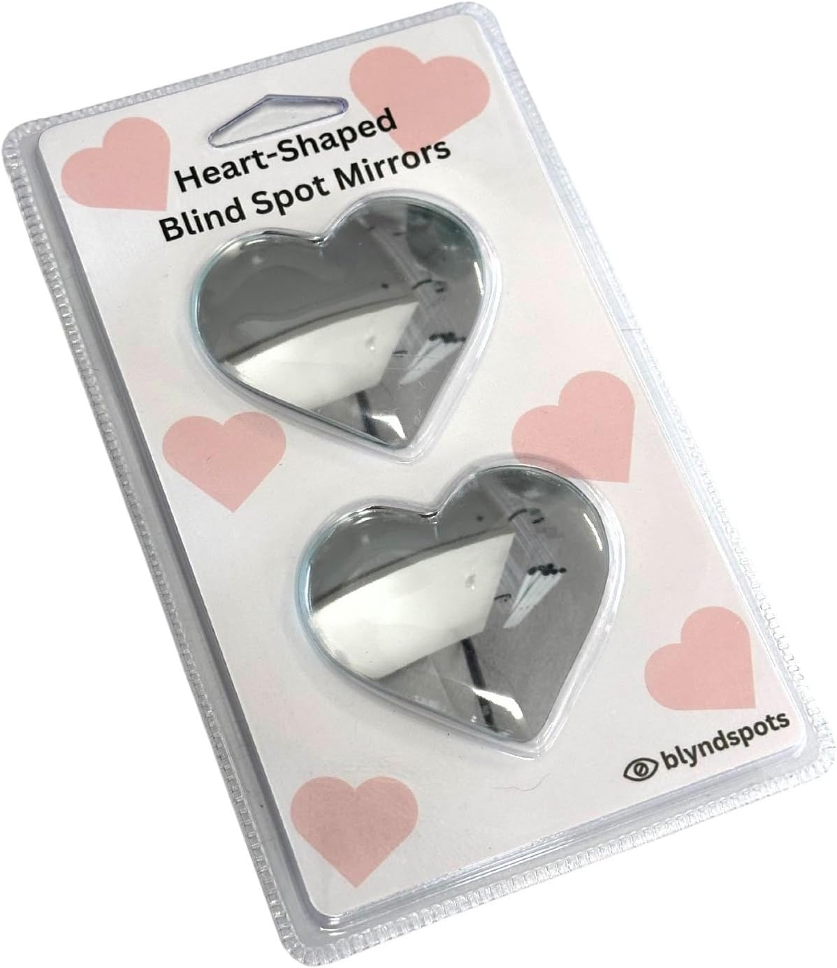 2Pcs Heart Shaped Blind Spot Mirrors for Cars &ndash; Convex Rearview Mirror for Enhanced Safety &ndash; Universal Fit Stick-On Side Mirror with Cute Heart Design &ndash; Perfect for Cars, Suvs, Trucks