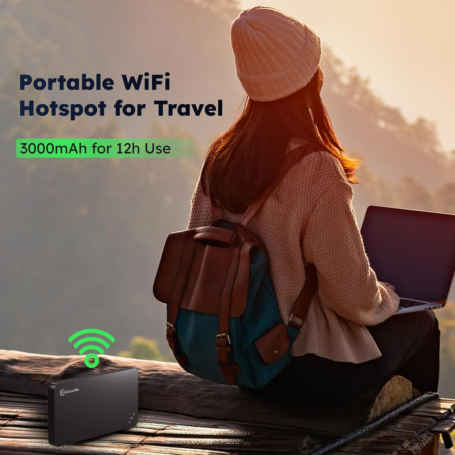 Glocalme U3 4G LTE Mobile Hotspot, Portable Wifi Hotspot for Travel in 200+ Countries, No SIM Card Needed, Smart Local Network Auto-Selection with Global 1GB Data 30 Days, Pocket Wifi (U3 White) image number 2
