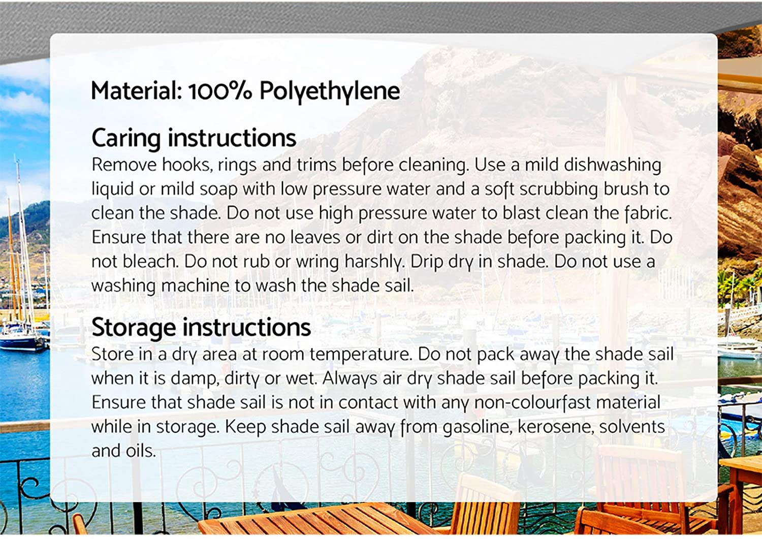 Instahut Shade Sail Rectangle 4 X 6M Sunshade Cloth Shadecloth Sun Block Outdoor Marquee Canopy Shelter Cover for Beach Pool Patio Backyard Lawn Garden Carport Fence Greenhouse, Grey 98% UV Blockage image number 6