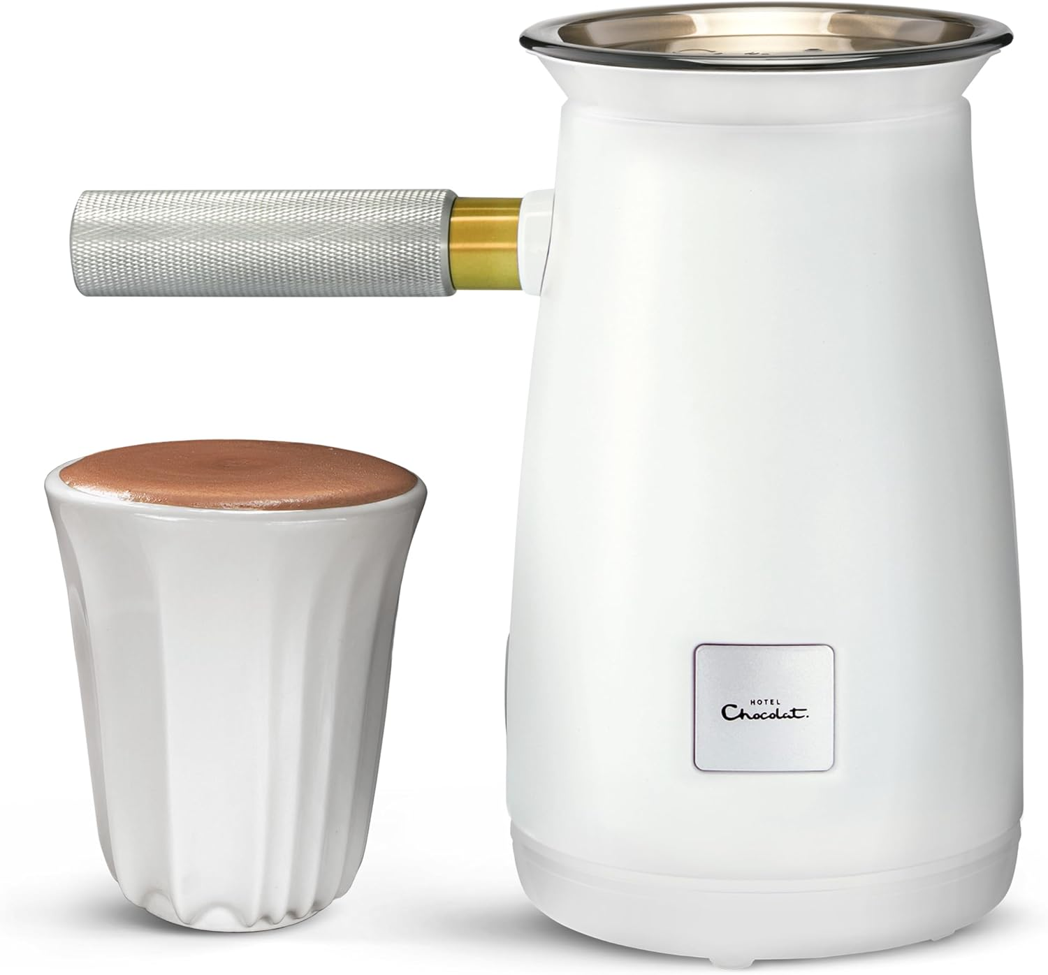 Hotel Chocolat Velvetiser Hot Chocolate Machine Complete Starter Kit, White - Grey image number 6