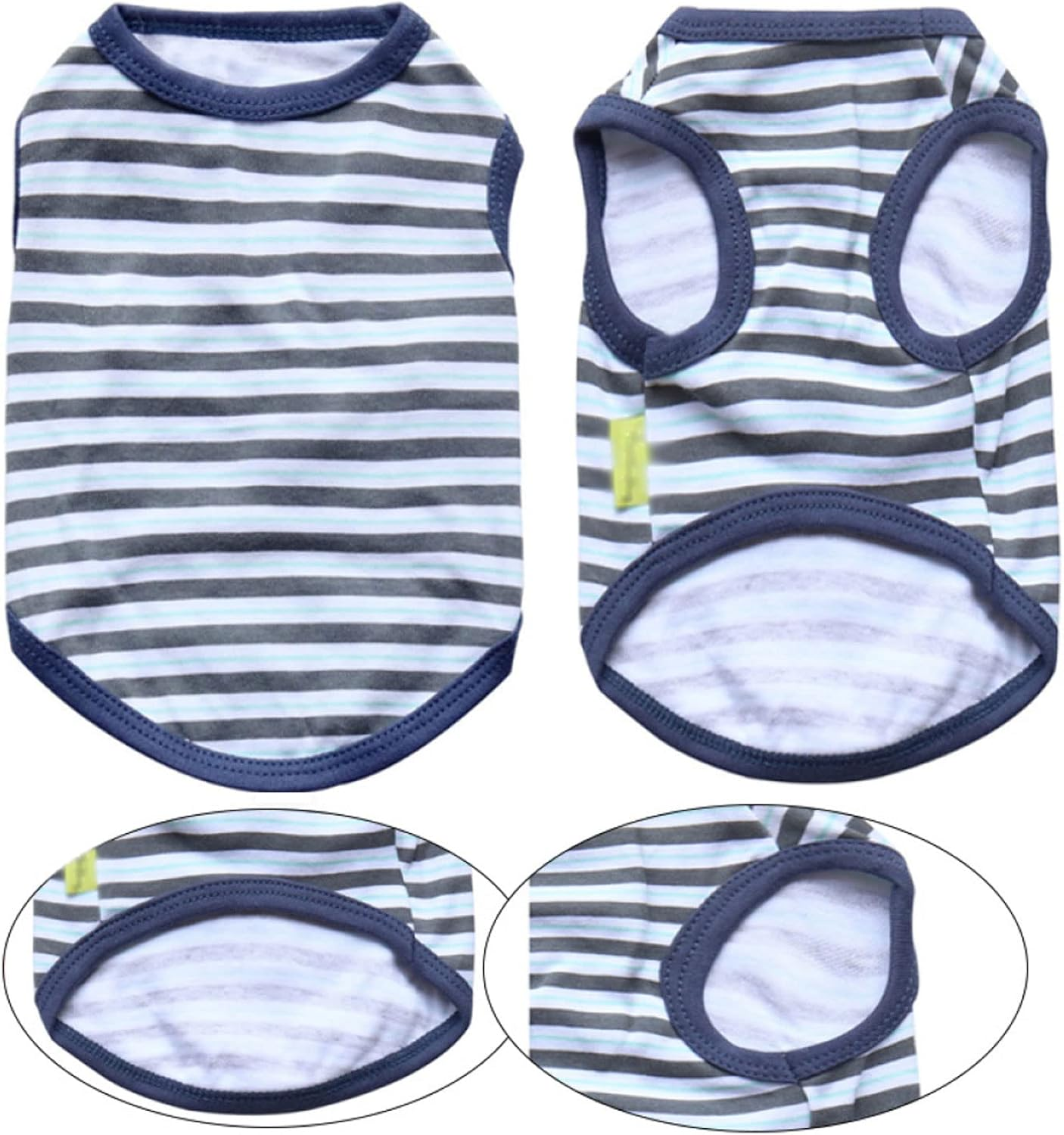 Summer Puppy Skirt Shirt Summer Striped Plaid Dog Shirt Comfortable Vests Dog Clothes Dog Shirt Pullover Sweatshirt for Small Medium Large Dogs Cats for Small Medium Dogs Cats image number 4