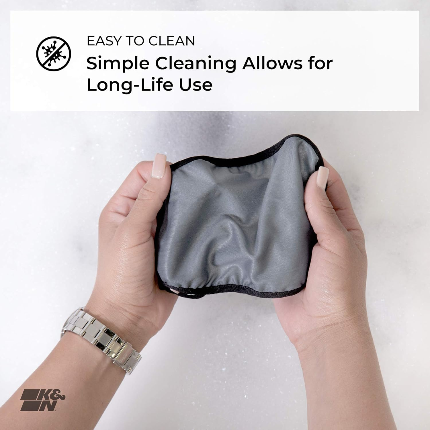 K&N 88-0500C Polyester Single Layer Reusable Face Mask, Camo (Set of 2) image number 6