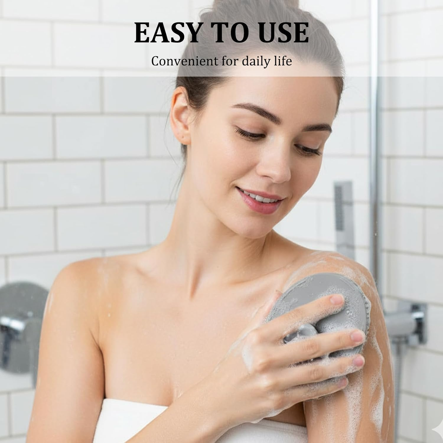 6 Pack Body Scrubber, Body Exfoliator with Soft Bristles, Shower Scrubber for Dry Brushing and Gentle Exfoliation, Back Scrubber for Men and Women image number 5