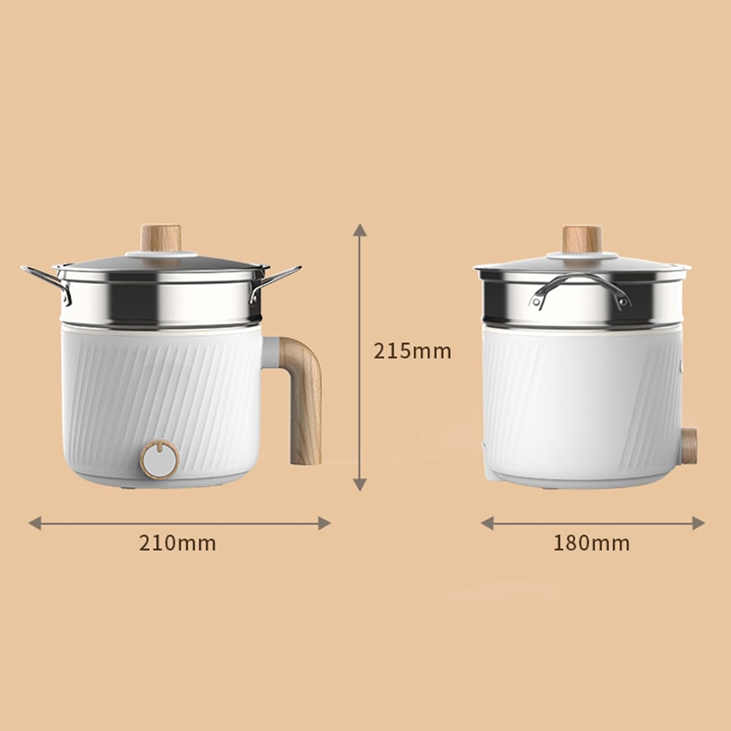 IODOO Hot Pot Electric Pot for Cooking Ramen Cooker 1.5L College Dorm Room Essentials Mini Hotpot Shabu Shabu Pot/Noodle Cooker Non Stick image number 4