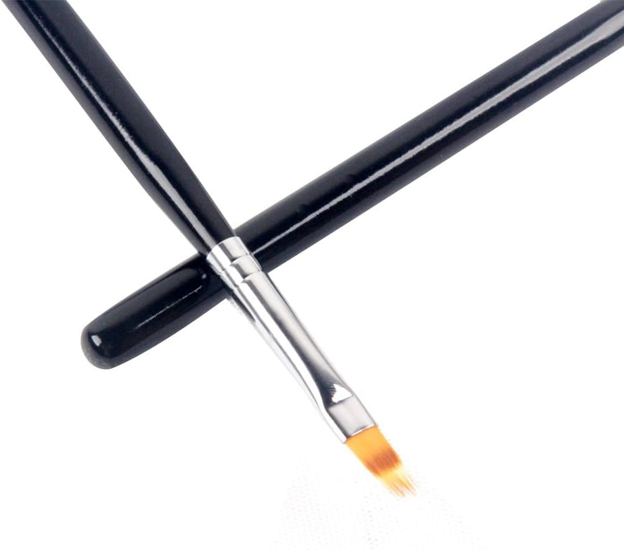 BQAN 2 Pc Nail Ombre Brush Pro Nail Art Tools, UV Gel Nail Art Painting Brush with Wood Handle image number 1