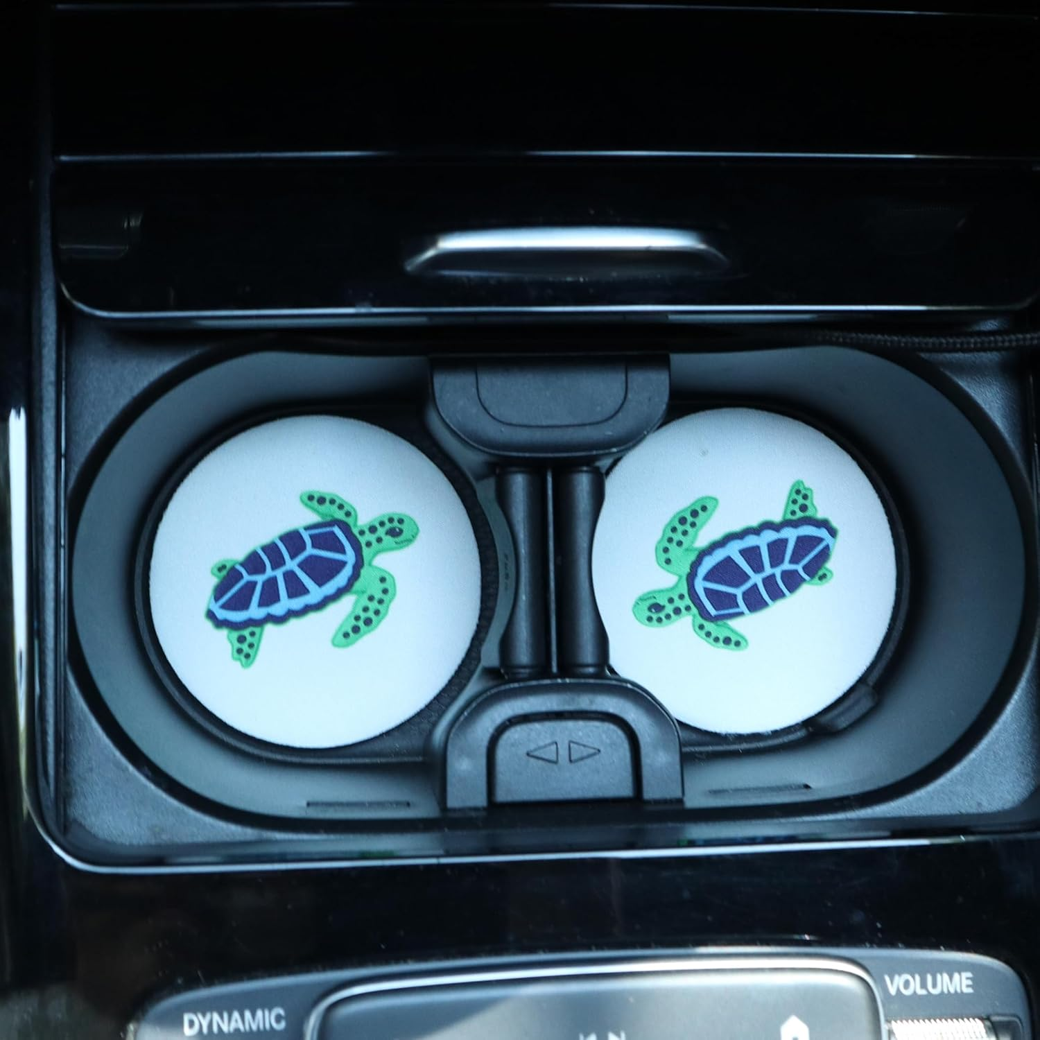 4Pack Turtle Car Cup Coasters, Cute Car Coasters for Cup Holders, 2.75Inch Shockproof Drink Mat, Car Accessories for Women Interior