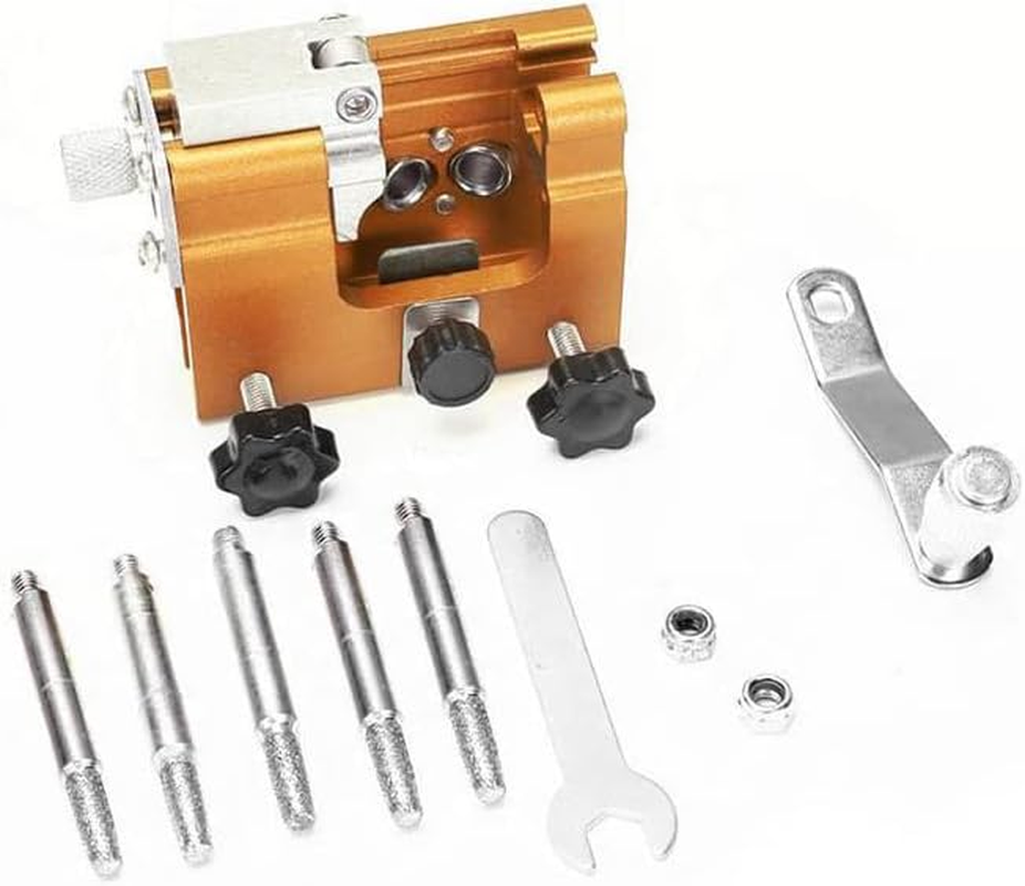 Easy & Portable Chainsaw Sharpener Jigs Sharpening Tool Chain Saws Electric Saws (3 Grinding Heads)