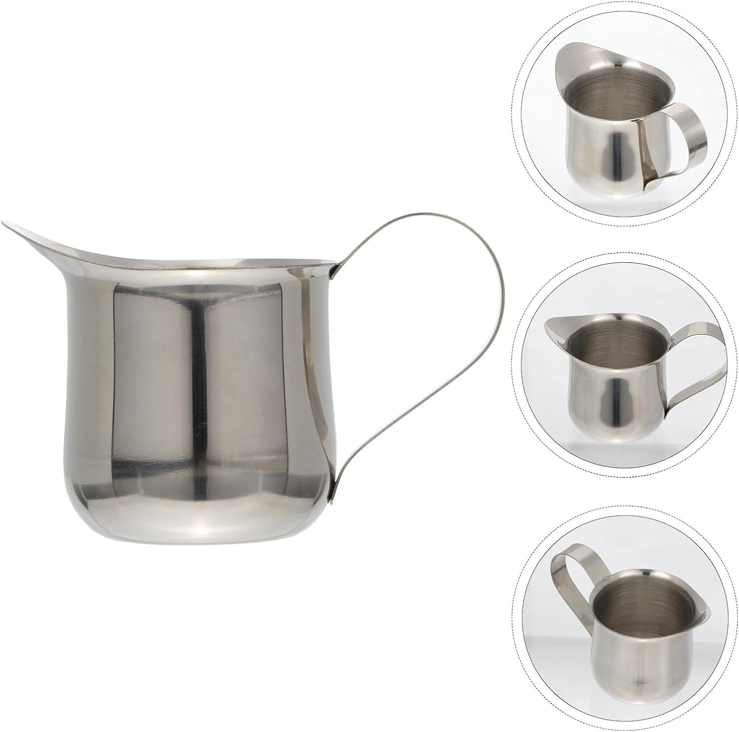 PLAFOPE Stainless Steel 2Oz Milk Frothing Pitcher Coffee Garland Cup 50Ml Measuring Milk Jug for Cafe Espresso Latte Art image number 5