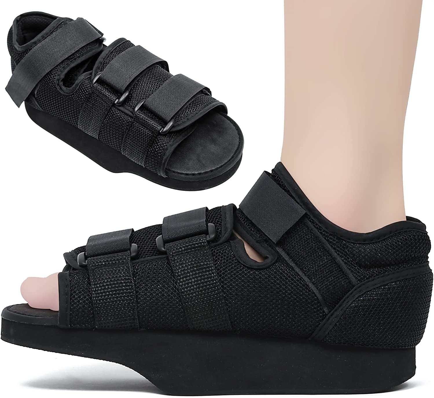 Post Op Recovery Shoe Adjustable Medical Walking Shoe Forefoot Off-Loading Healing Shoe for Post Surgery or Operation Support, Broken Foot, Bunions Broken Big Toe Surgery Forefoot Splint (M) image number 5