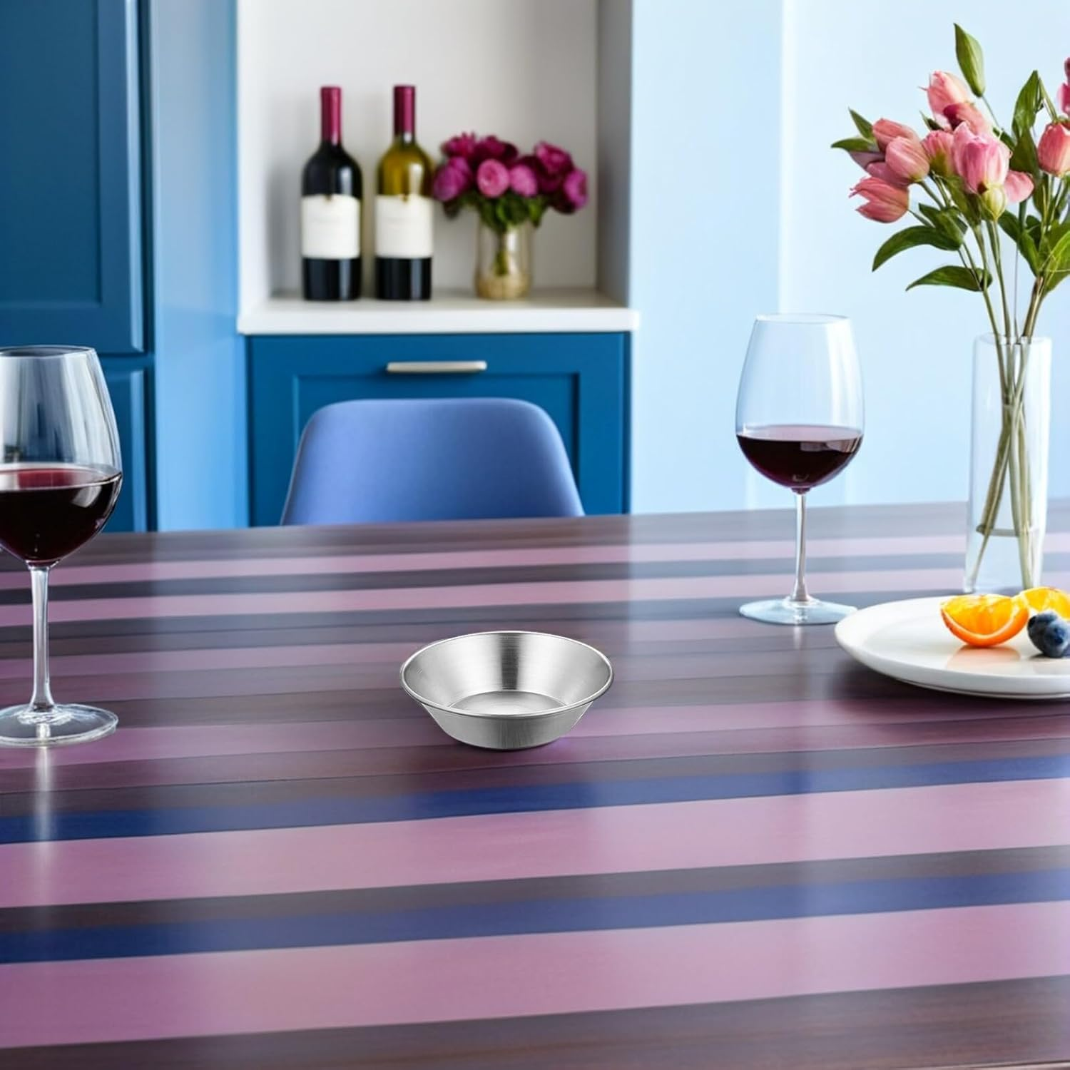 HEANUJJ 6Pcs Aluminium Alloy Egg Tart Baking Molds DIY Pastry Pan for Cakes Jelly Pudding Fruit Compact Lightweight Bakeware for Home Kitchen image number 4