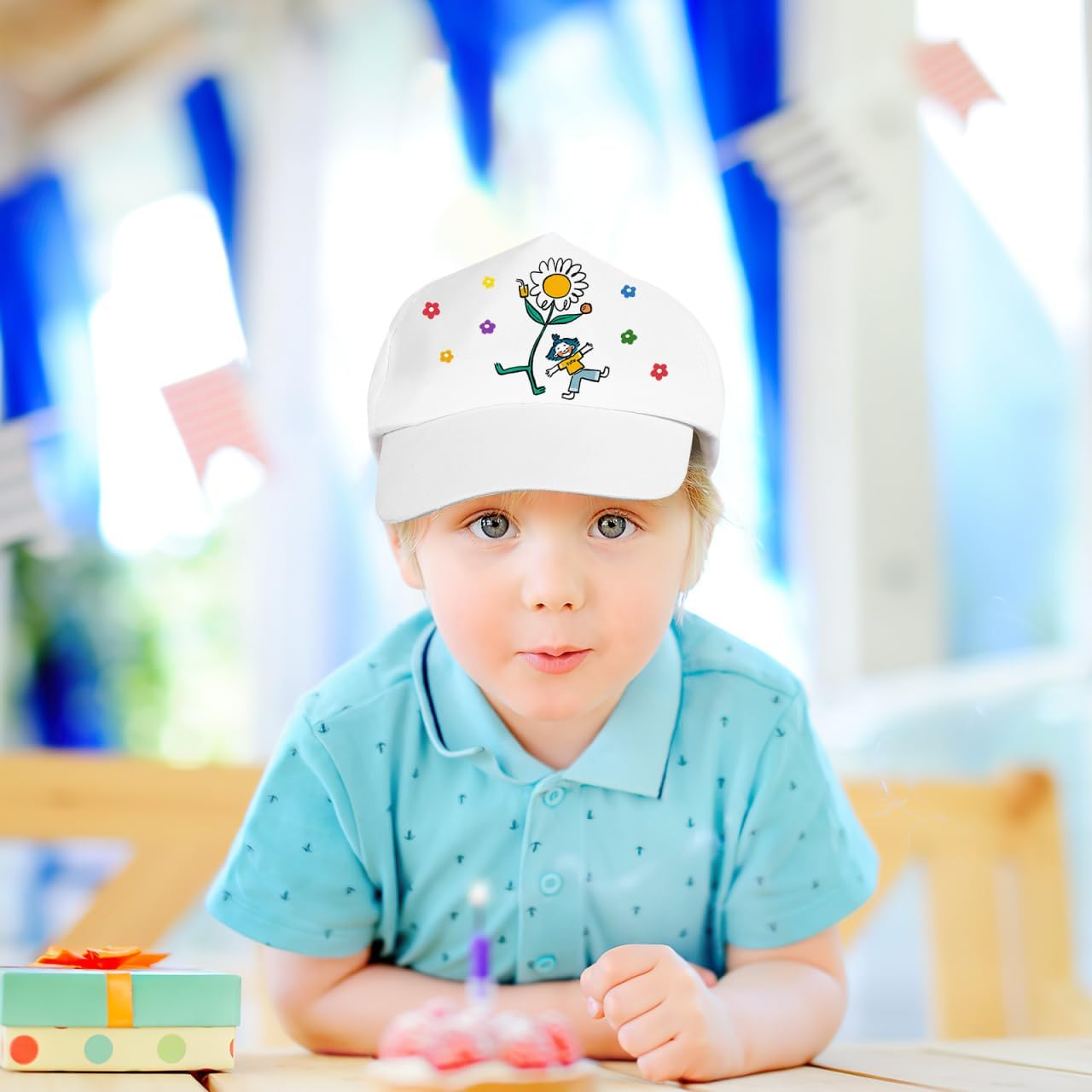 STOBOK 10Pcs Plain Blank Cotton Baseball Caps - DIY Kids Painting Hats for Art Craft, White Sun Hats for Outdoor Sports image number 5