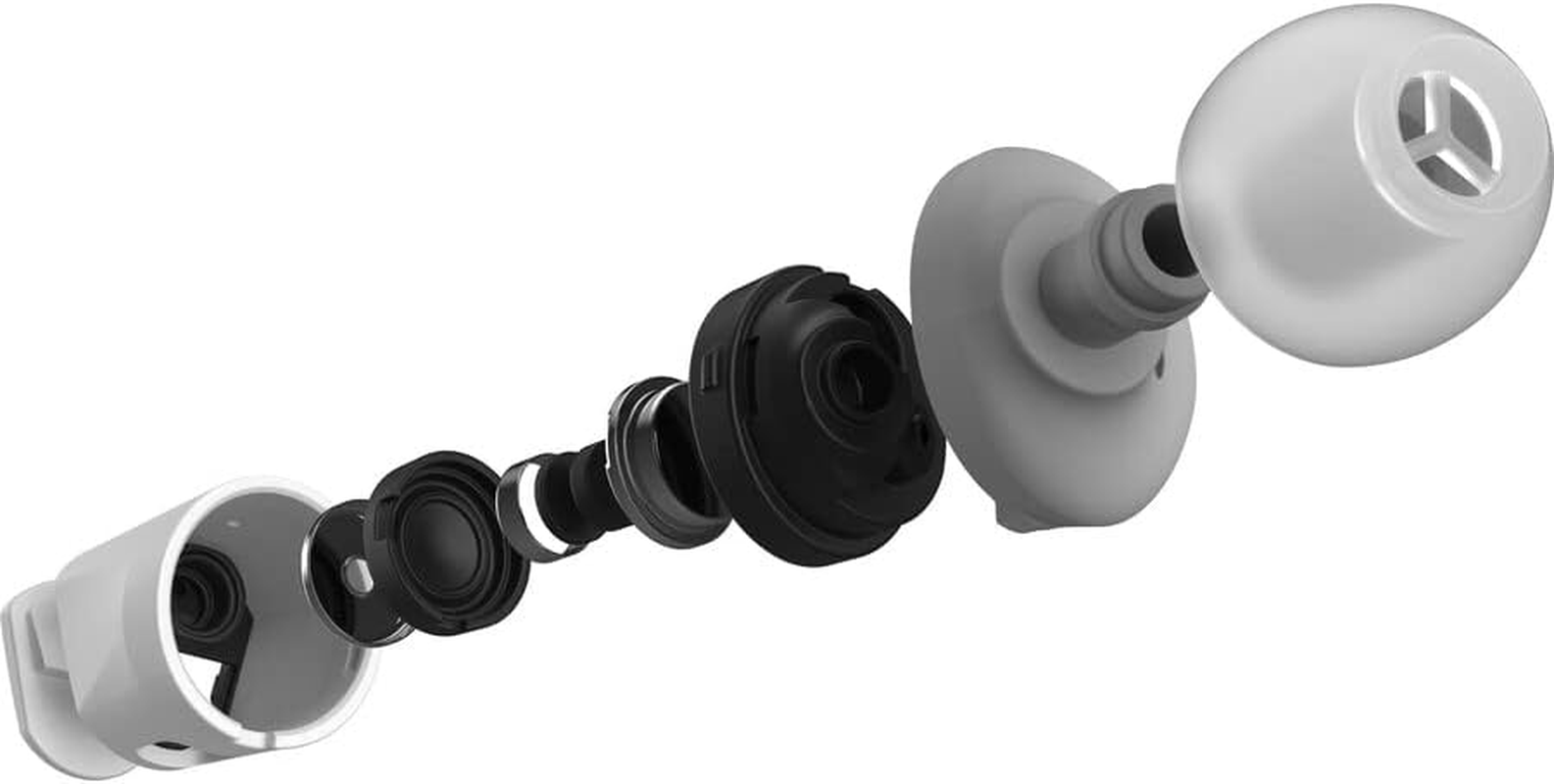 ASUS ROG Cetra II Core Moonlight White In-Ear Gaming Earbuds | Liquid Silicone Rubber Drivers, 90&deg; Cable Connector, Hi-Res Audio, 3.5 Mm, for PC, Mac, PS4, PS5, Xbox One, Switch and Mobile Devices