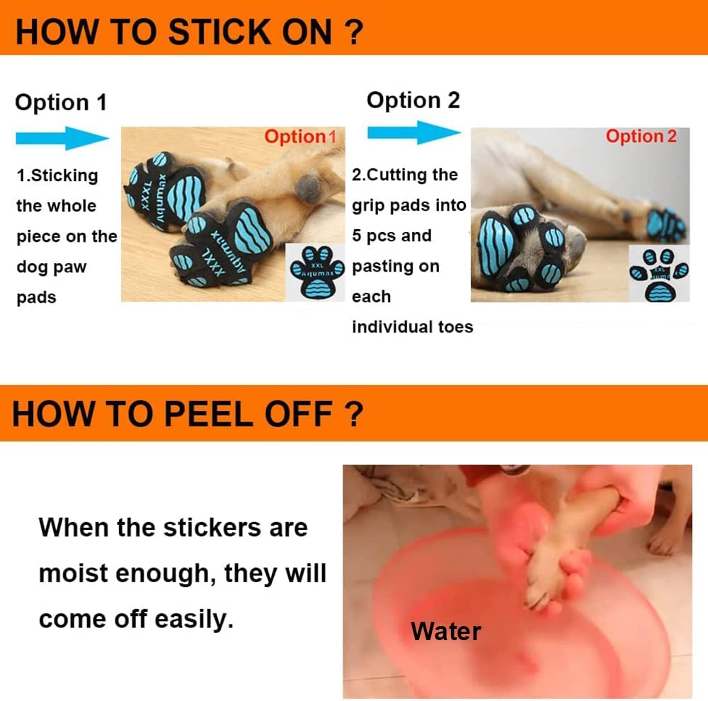 Dog anti Slip Paw Grips Traction Pads,Dog Feet Stickers with Stronger Adhesive,Paw Protection to Provide Traction for Slippery Floors,Essentials for Senior Dogs,12 Sets (48 Pcs) S Multicolor image number 6