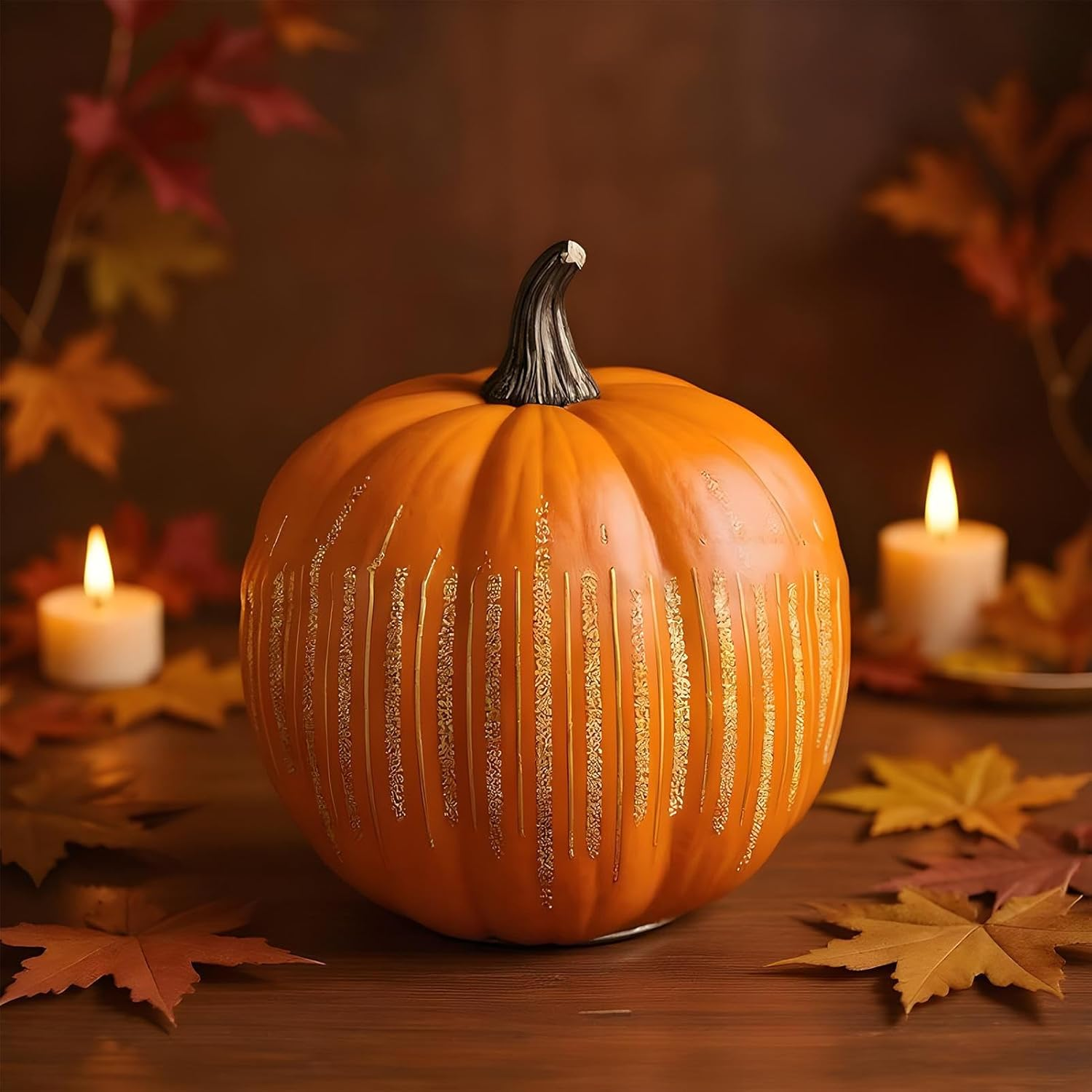 Halloween Pumpkin - Pumpkin Decor Night Lamp | Starry Lamp Timer Lantern with Storage for Festival Party Bedroom Holiday Desk Hallway Home image number 1