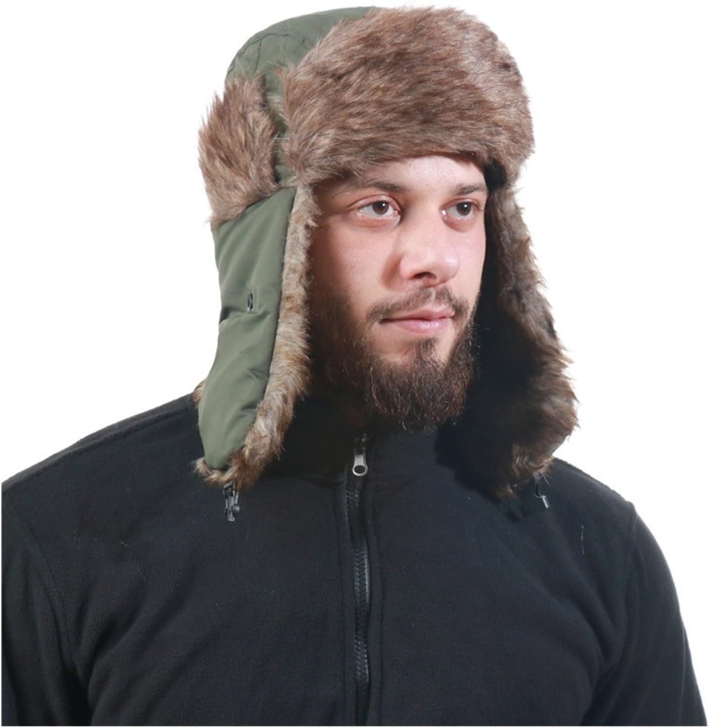 Unisex Russian Trapper Hat &ndash; Windproof Winter Ski Cap with Ear Flaps & Faux Fur for Men and Women image number 3