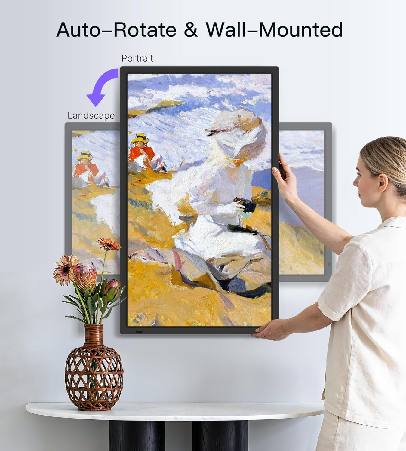 Uhale 32 Inch Extra Large Digital Picture Frame with 64GB, Remote Control, 1920 X 1080 FHD IPS Wifi Electronic Photo Frames, Support SD and USB, Share Moments Securely and Instantly, No Touch Screen image number 6