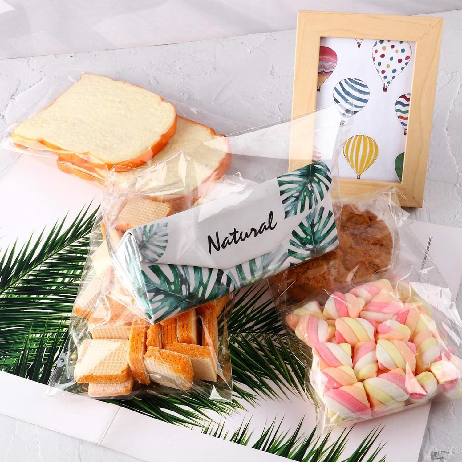 200 PCS Clear Plastic Bags 12X18Cm - Self Sealing OPP Cello Bags for Bakery Cookies Goodies Favor Decorative Wrappers