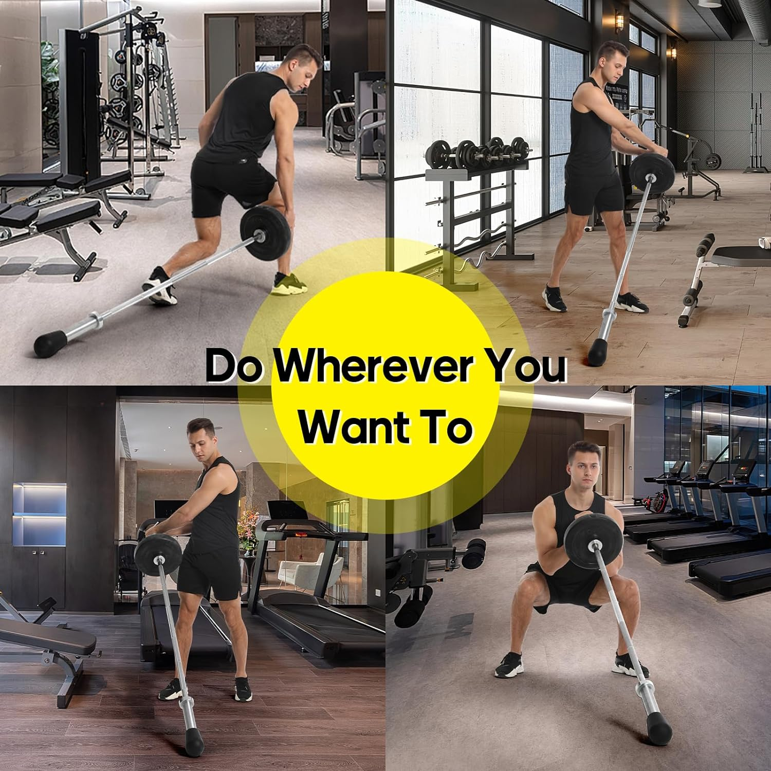 Folaps Landmine Attachment - Turn Any Surface into a Barbell Landmine Exercise Insert 1" & 2" Barbell Portable Landmine Base for T-Bar Row Post Press Squat 360&deg; Rotation image number 5