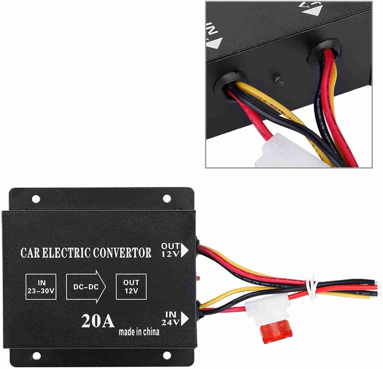 DC 24V 12V Power Converter Electric Inverter Voltage Reducer for Car Truck Electrical System (24V to 12V/20A/240W) image number 6