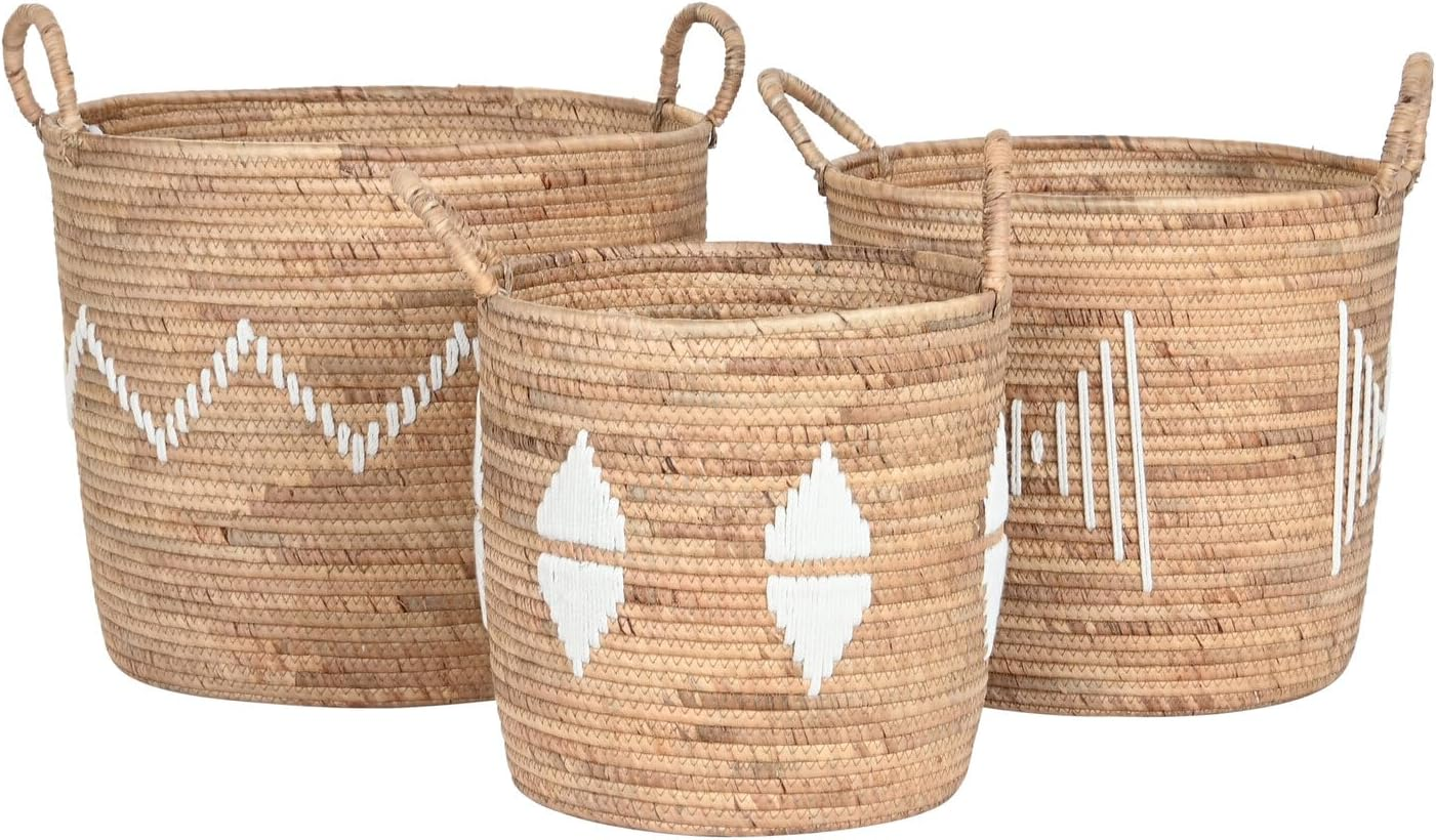 CESTA SEAGRASS CUERDA SET 3 46X46X48 NATURAL image number 1