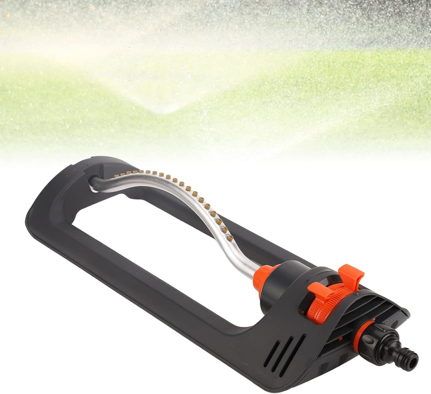 Ejoyous 19 Nozzle Automatic Oscillating Sprinkler, 4 Water Spray Modes (Double-Side/Left/Right/Middle) Plastic Base, Adjustable Irrigation Range for Lawn/Courtyard/Garden/Farm image number 2