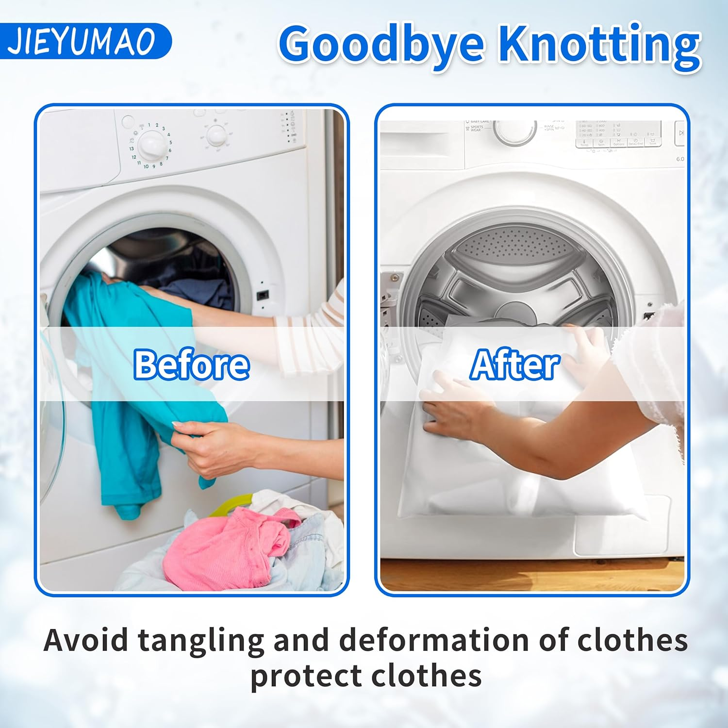 JIEYUMAO Mesh Laundry Bag, 10Pcs Honeycomb Mesh Laundry Bags, 5 Sizes Clothing Washing Bags for Washing Machine, Reusable Wash Bag Delicates Laundry Bags for Blouse Hosiery Underwear image number 6