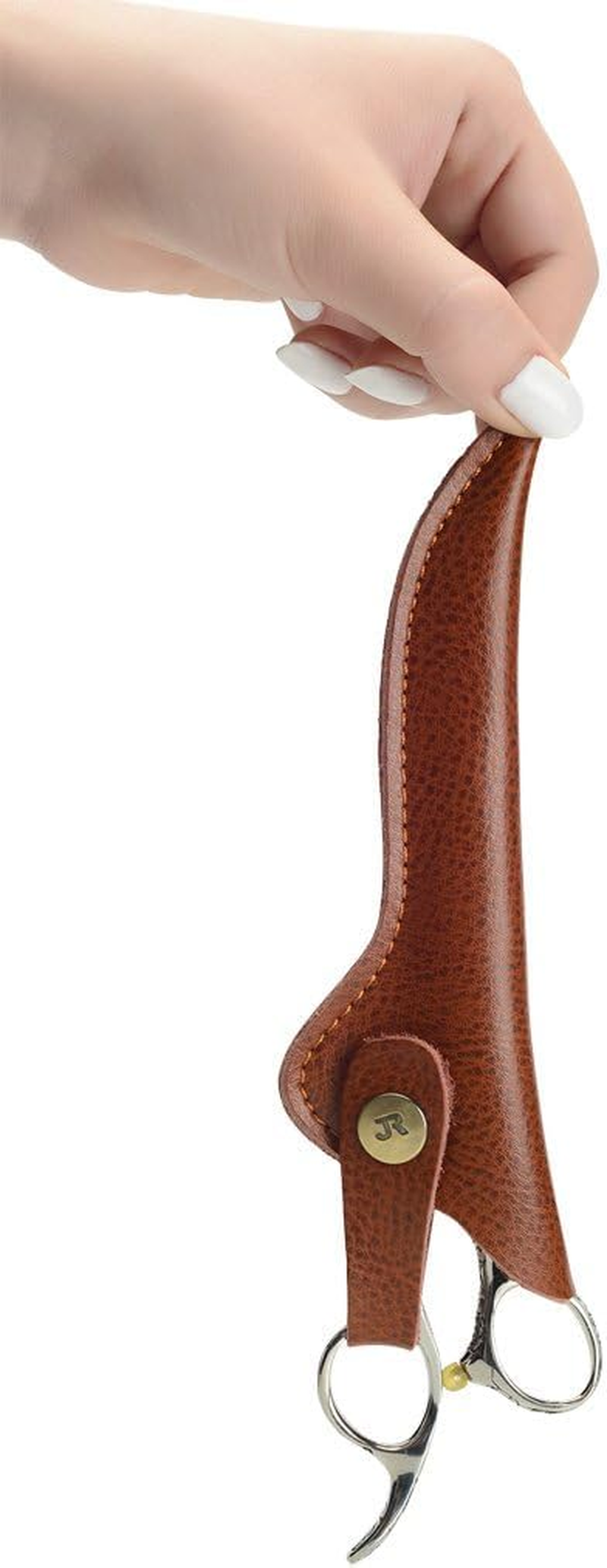 Stylist Scissors Pouch Holder Holster, Leather Barber Hair Shears Bag (Pack of 2) image number 2