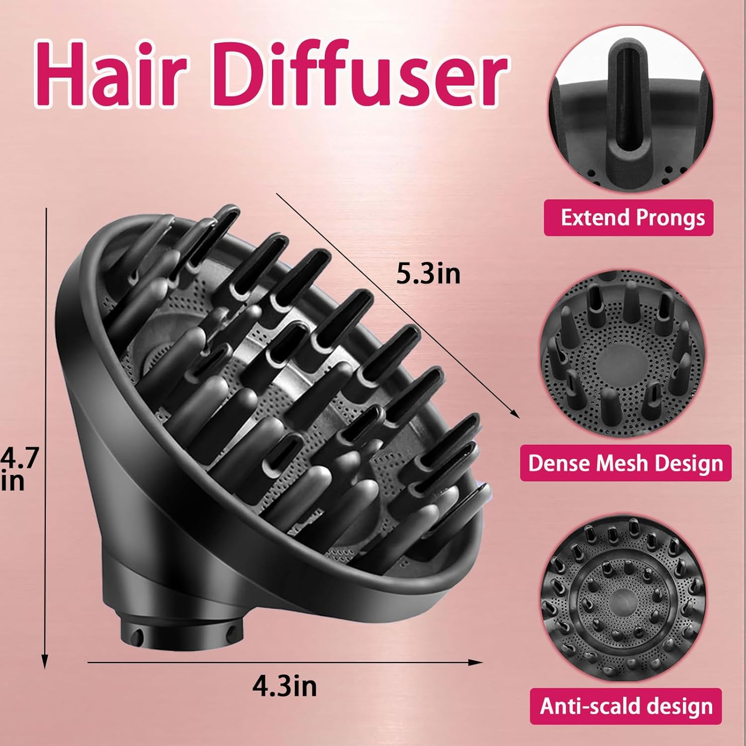 Upgraded Diffuser Attachment for Dyson Airwrap, Converting for Dyson Airwrap Styler to Hair Dryer image number 1