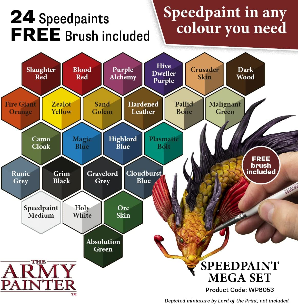 The Army Painter Speedpaint Mega Set - 24 X 18Ml Speed Model Paint Kit Pre Loaded with Mixing Balls and 1 Brush- Base, Shadow and Highlight in One Miniature and Model Paint Set for Plastic Models image number 4