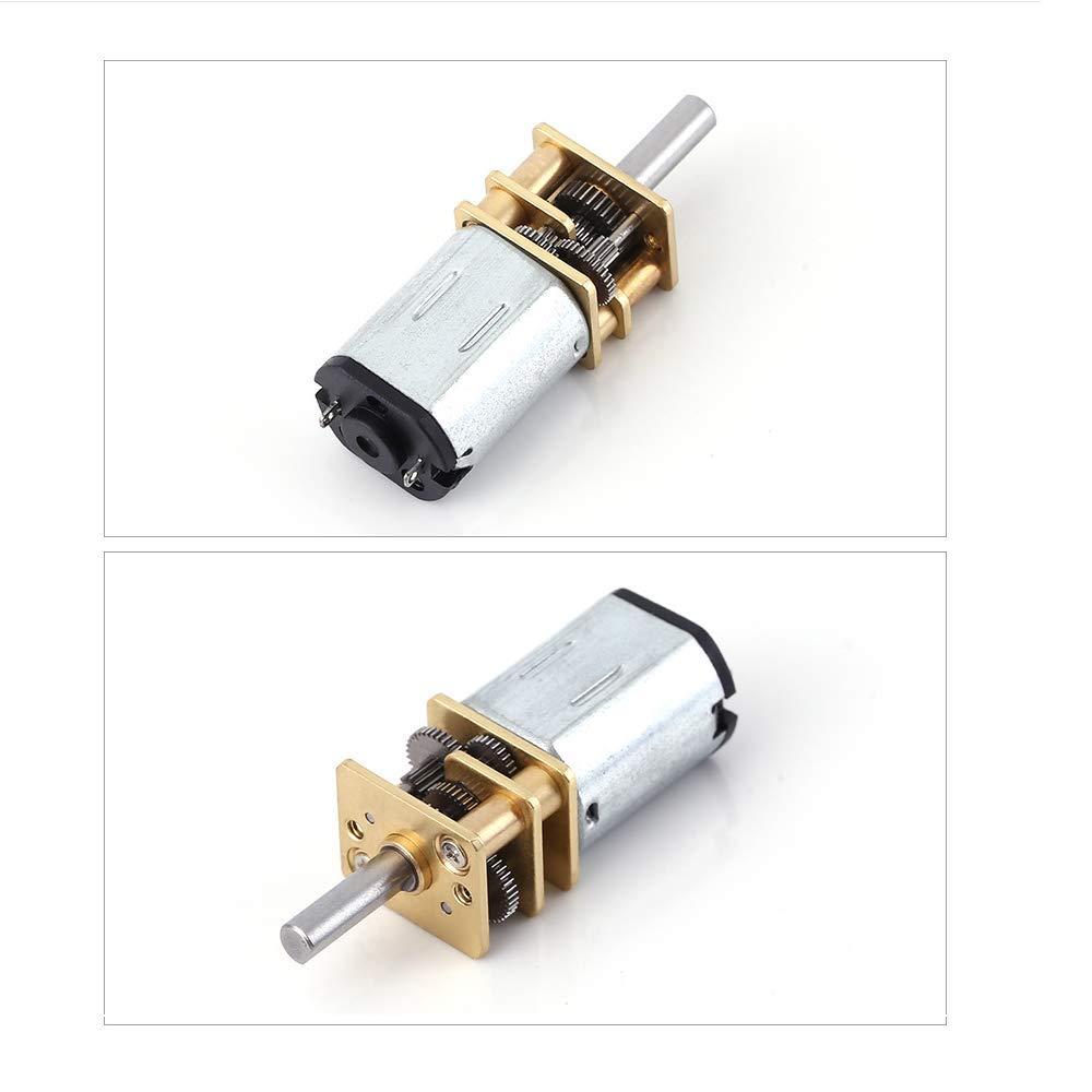 DC 6V 100RPM Speed Reduction Motor N20 3Mm Shaft Mini Metal Gearwheel Gear Motor with Full Metal Gearbox Micro Electric Motor for DIY Engine Toys(2 Pieces) image number 5