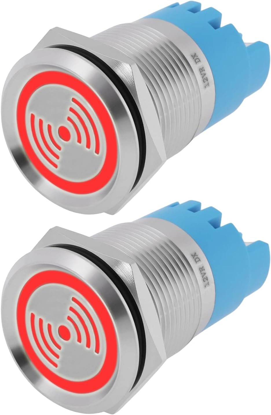 Ecsing 2X 12V 19Mm Waterproof Flash Buzzer LED Flash Alarm Intermittent Indicator Light for Electrical Control Panel image number 1